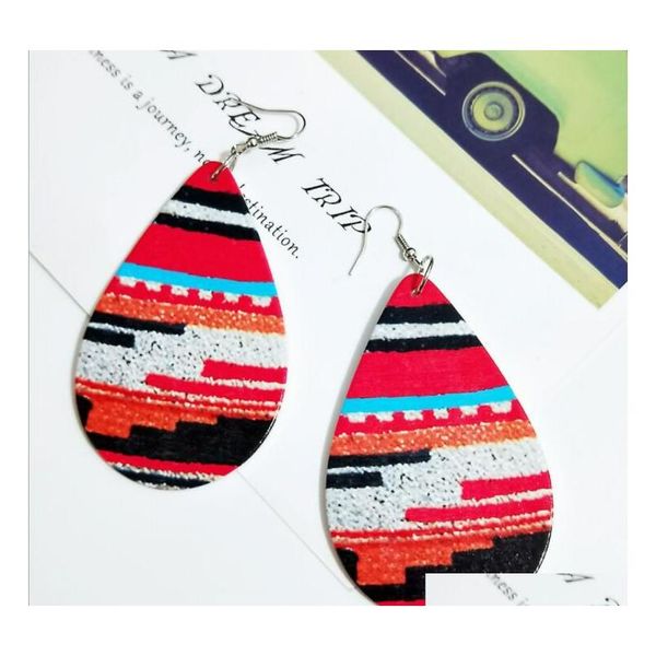 

printed drip wood earrings serape print earring for lady drop-shaped earrings fabric covered wood earr sqcqfy dh_seller2010, Silver