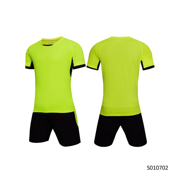 

men soccer jersey short sleeve soccer shirts football uniforms shirt+shorts --s070102-6, Black;yellow