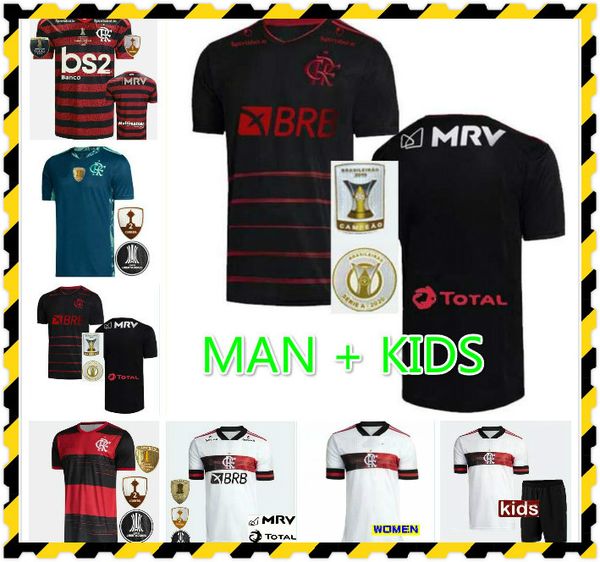 

2020 flamengo soccer jersey de arrascaeta gabriel barbosa football shirts kids kit gerson b.henrique uniform camisa flamengo feminina 20/21, Black;yellow