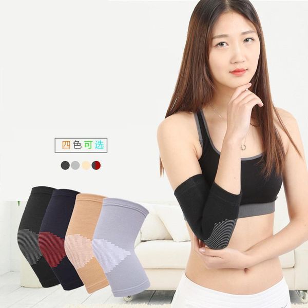 

elbow & knee pads 1 pcs outdoor sports knit fitness warm volleyball tennis basketball arm sleeve badminton protector support pad1, Black;gray