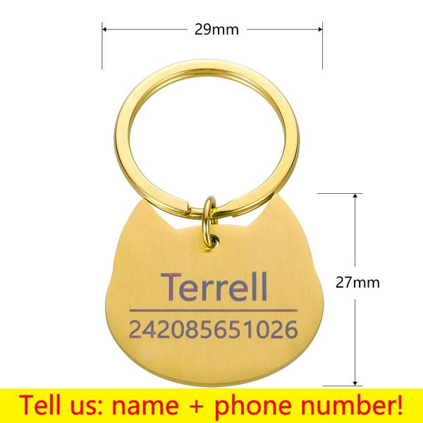 

персонализированные id cat tags graved cat щенок pet id имя name number holog tag подвеска из нержавеющей стали собака теги пэт аксессуары q