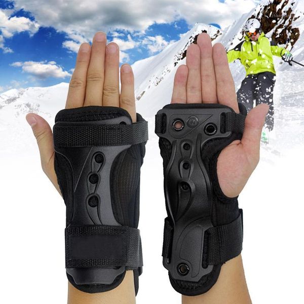 

ski gloves lightweight outdoor sports wrist support black protective gear brace eva adjustable hand care breathable roller skating1