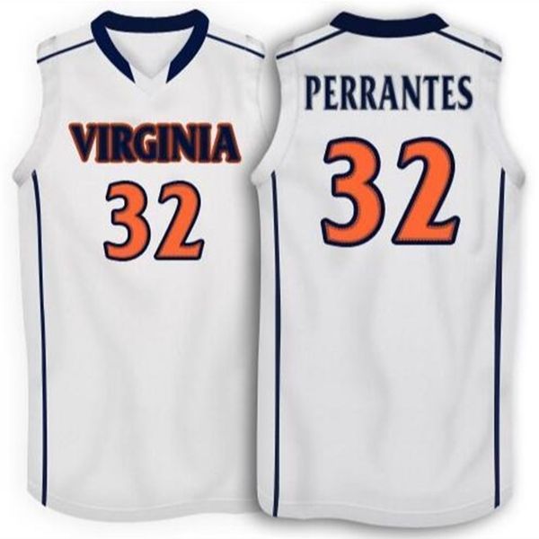 

vintage men #32 london perrantes virginia high school white college basketball jersey size s-4xl or custom any name or number, Black