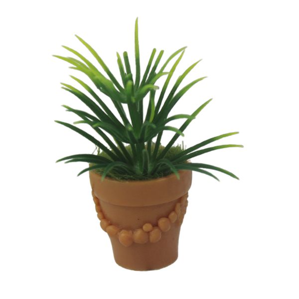 

1/12 or 1/6 dolls house miniature plants green plant in resin pot
