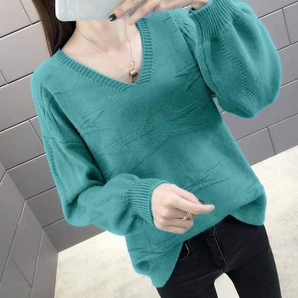 

women's sweaters fantastic v collar sweater girl spring loose autumn and winter knit bottom 100 jacket, White;black