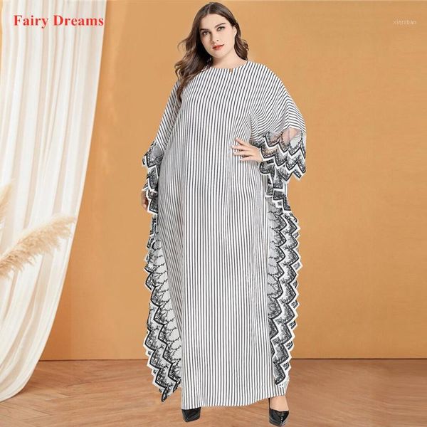 

muslim abayas women batwing sleeve dress kaftan turkish islamic clothing dubai moroccan kaftan loose striped mxi dresses 20201, Red