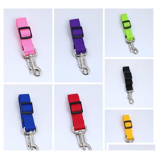 

adjustable dog car safety seat belt nylon pets puppy seat lead leash harness vehicle seatbelt 7 color kka7055 eejri