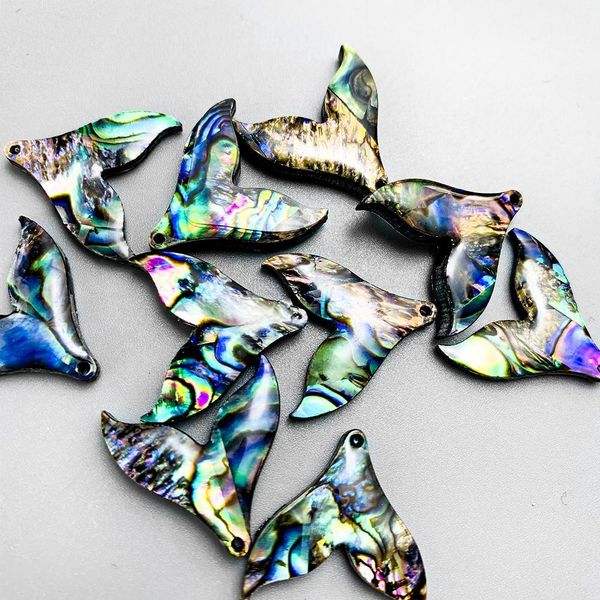 

5pcs natural abalone shell pendants charms fishtail shell pendants for jewelry making diy necklace earring accessories 2020mm h bbygvr