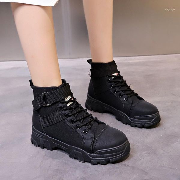 

boots dm532 canvas shoes women 2021 autumn classics ankle gaobang black fashion comfortable lady shoes1