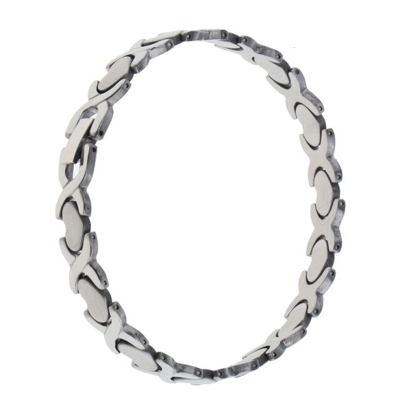 

chain women silver heart stainless steel bracelet bangle wristband jewelry, Black