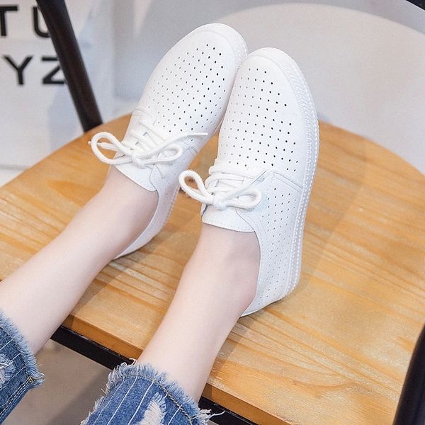 

casual women shoes new fashion casual flats pu leather mesh simple women casual girl soft white shoes sneakers #uc71