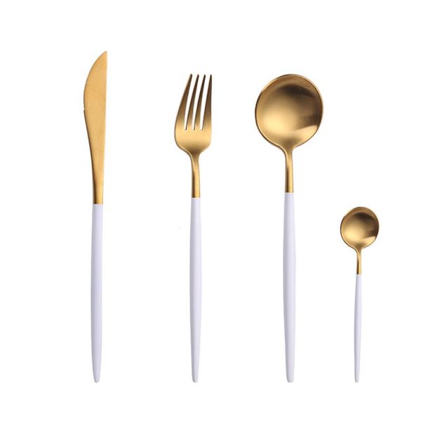 

gold cutlery set forks spoons knives tableware steel cutlery set stainless steel dinnerware set chopstick spoon knife fork h jlltnu
