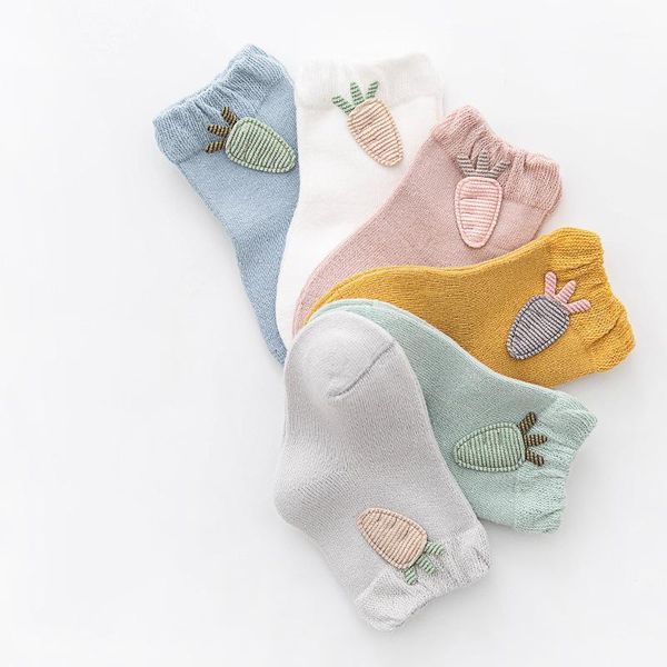 

socks 1 pair lytwtw's cotton candy color carrot spring autumn born baby girl kids sock anti slip summer gift children1, Pink;yellow