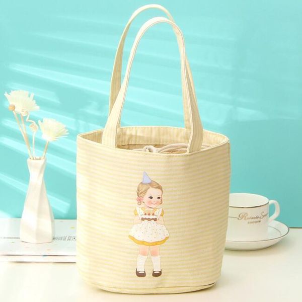 

children cotton lunch bag portable insulated bag thermal cooler box food storage bag picnic container for women kids lunch box bbyezn