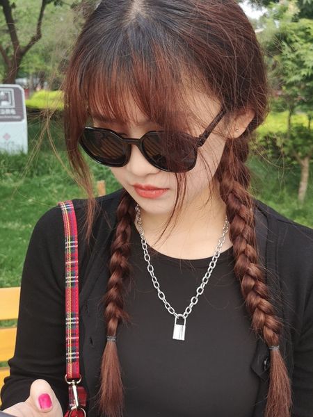 

2020gm new box korean men and women ins wind sunglasses uv proof milk tea frame