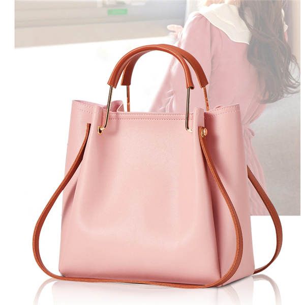 

2021 women's bag new casual bucket bag korean edition fashion handbag women's large capacity shoulder bag versatile trend, Black;red