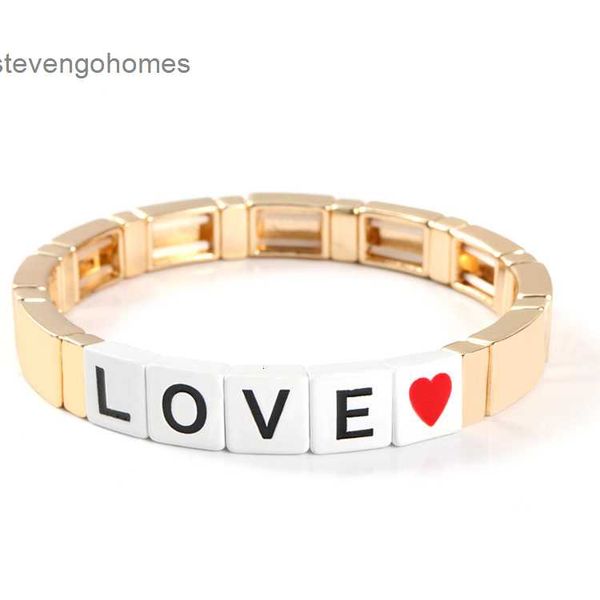 

new rainbow enamel bracelet diy red bohemian, Silver