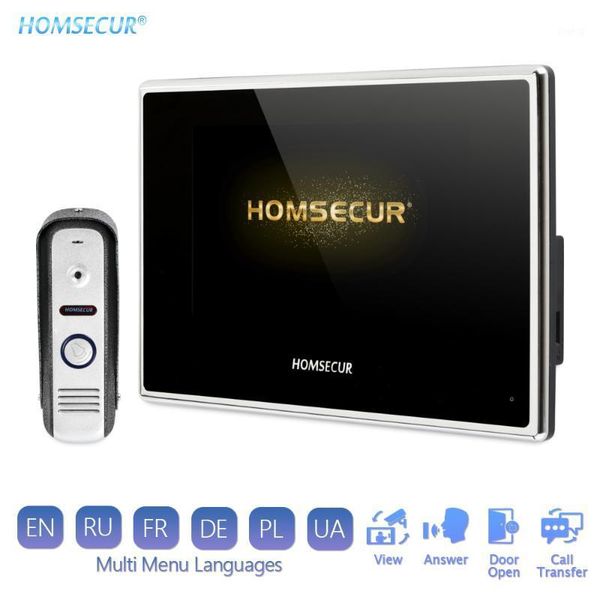 

video door phones homsecur 7" ahd phone intercom system with 1.3mp camera motion detection record bc021hd-s+bm718hd-b1