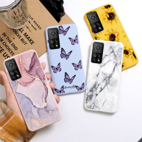 

case xiaomi 6.67" fundas cute love heart flowers cactus butterfly marble flame phone cover for xiomi mi 10t 5g tpu