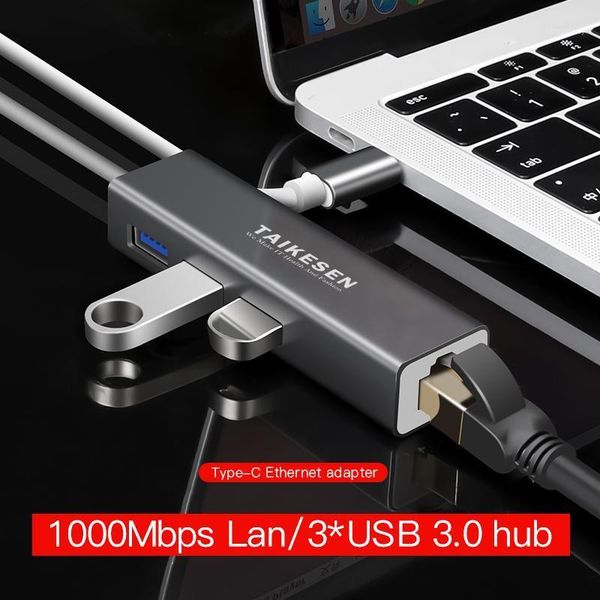 

usb c etherne rj45 lan adapter usb type c to 3.0 hub 100/1000 network card for pro s9/s8/note 9 etherne1