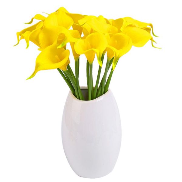 

decorative flowers & wreaths mini calla lily artificial flower plastic fake wedding hand bouquet home decoration floral
