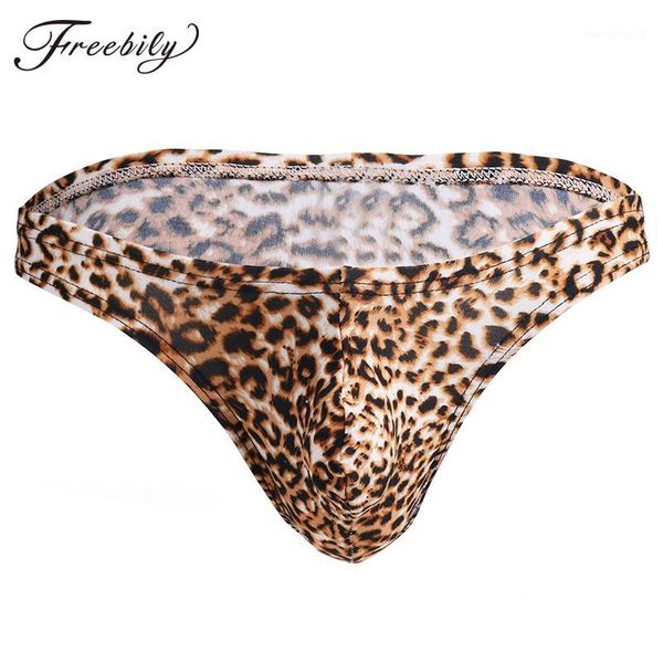 

men's swimwear men swimsuit gay bikini thong underwear swimming suit lingerie underpants leopard print briefs shorts male panties1