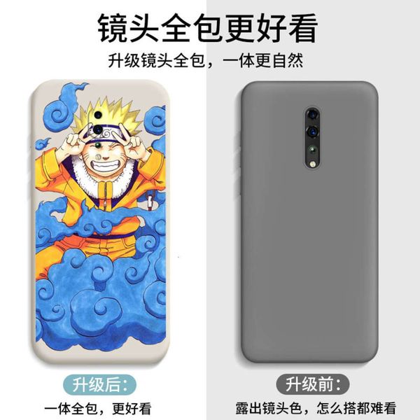 

qanaruto mobile phone opporenoz shell liquid silicone reno ten tim zoom lens soft shell anti slip set cartoon tiktok creative tide card ma
