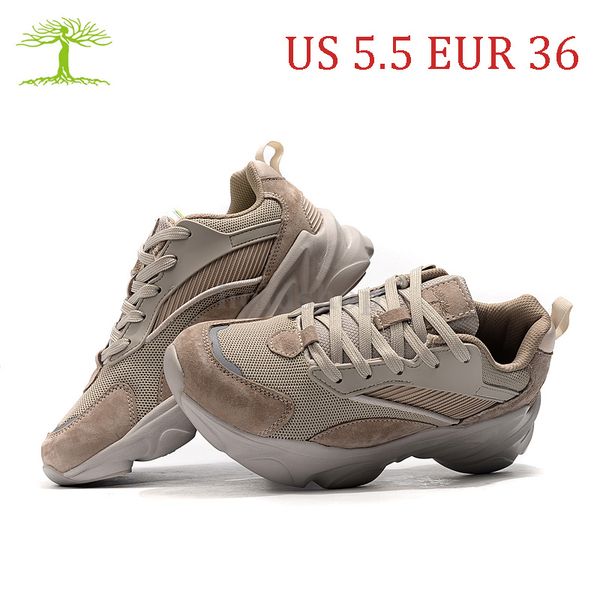 

us 5.5 eur 36 treeperi fashion chunky 3.0 running shoes beige grey men women sports sneakers