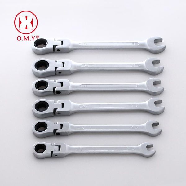 

omy adjustable ratchet wrench 8-19mm wrenches hand tools chromed gear spanner flexible head combination ratcheting action wrench1