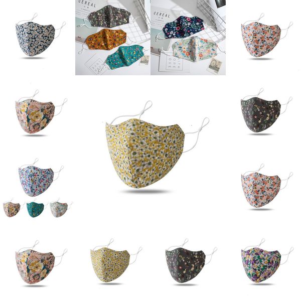 

epack flower fashion reusable anti-dust face mouth protective silk breathable earloop washable ice cotton kids mas o3pdg