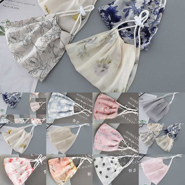 

designer ice fashion light luxury silk breathable flower face mask party washable reusabl u6zpu6zp p25k