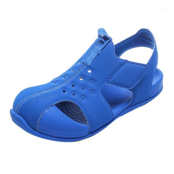 

athletic & outdoor kancoold baby boys and girls solid color summer beach shoes born baotou hollow hole breathable hook&loop sandals1, Black