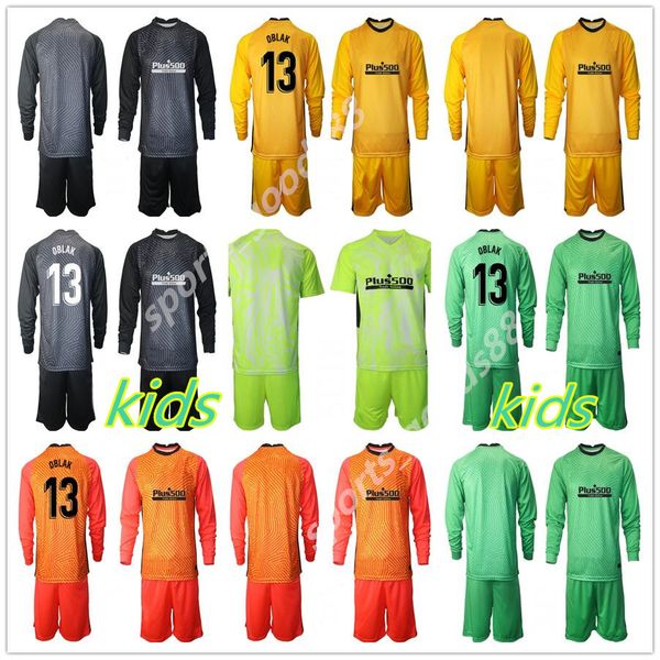 

20 21 men long 13 oblak goalkeeper jerseys adan soccer sets 13 jan oblak 1# adan gk jerseys adults football goalie uniform sets, Black
