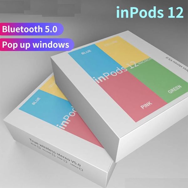 

красочные inpods 12 inpods12 i12 macaron цвет bluetooth wireless wireles tws наушники всплывающие окна сенсорные наушники наушники для всех