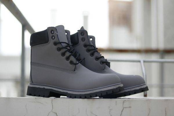 

2020 new classical dark grey leather women men comfortable outdoor shoes work hiking winter shoes size 36-45