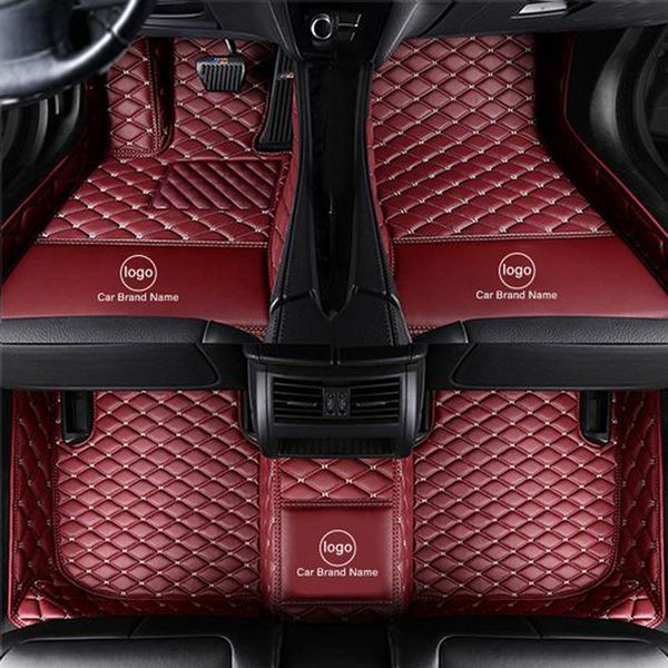 

custom fit car floor mats specific waterproof pu leather eco friendly material for suv truck full set car floor mats trunk mat with logo 001