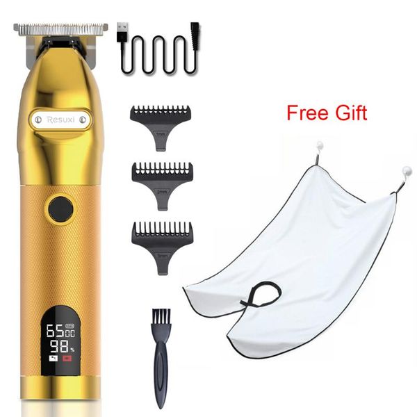 

professional hair clippers cordless outliner hair trimmer lcd electric shaver haircut machine beard barber rechargeable