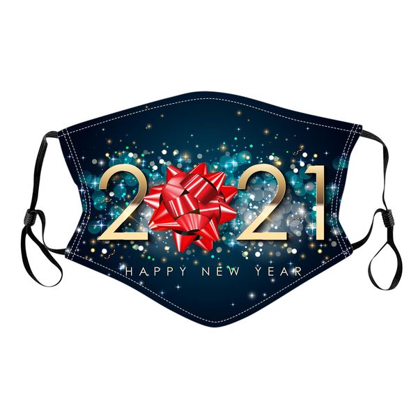 

1 шт. взрослые моющиеся маски для лица с рождеством маска для рождества выражение рта с новым годом 2021 печатание рта 127 bbyokq