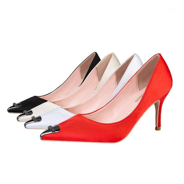 

dress shoes acilici-1322 pointed rhinestone high heels french net red thin heeled pumps slim temperament women's shoes1, Black