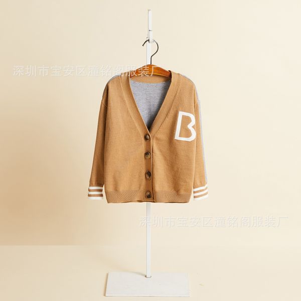 

2020 autumn and winter cashmere sweater children's long sleeve V-neck shirt cable men and women children's casual cashmere coat wholesale, Blue