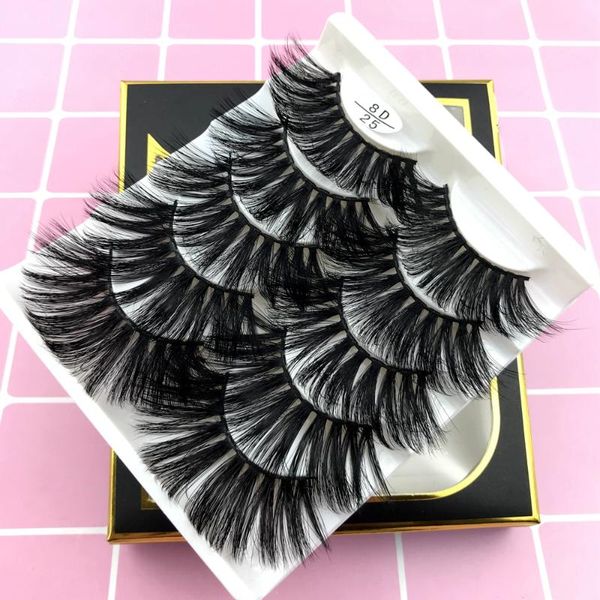 

false eyelashes 8d faux mink hair 5 pairs natural thick long eye lashes cils maquillaje wispy makeup beauty extension