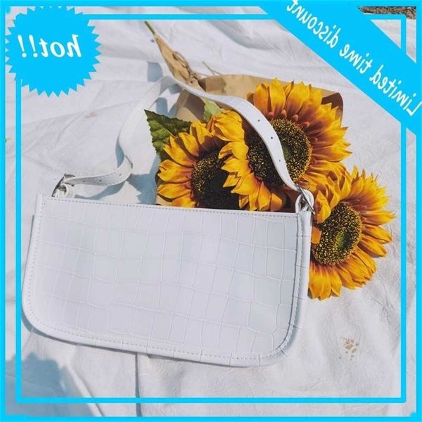

elegant patent leather crocodile pattern ladies shoulder simple women hobos underarm bag retro female handbags purses bags 49gg