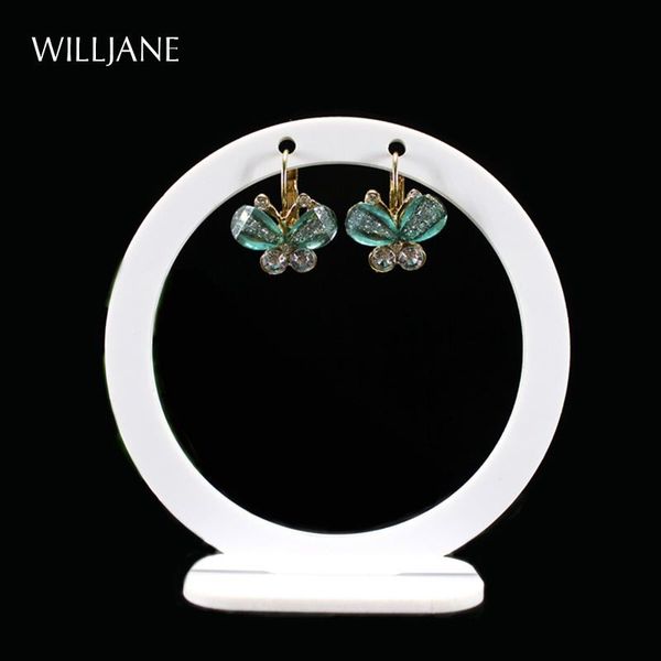 

acrylic earring display stand round stud earrings hanging holder ear studs organizer showcase jewelry eardrop pgraphy hanger, Pink;blue