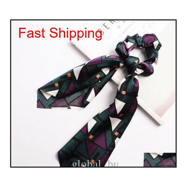 

scrunchie ponytail hairband uniform satin scarves retro printed headband business silk scarves ribbon headscarf stew qylxwx nana_shop, Silver