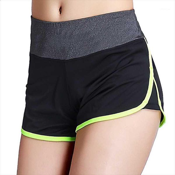 

women high waist seamless solid elastic gym trousers push up hip stretch sport short pants gym workout running fitness sport1, White;red