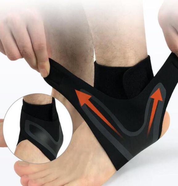 

sport ankle support right left foot ankle protector elastic high protect sports ankle equipment safety running basketball brace support, Blue;black