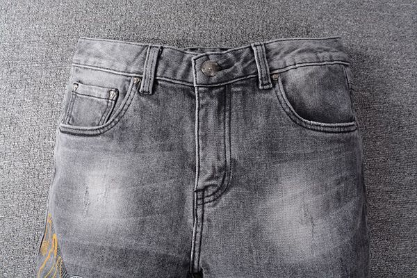 

men's jeans fashion summer ripped crime pants men's jeans men's multi-color 2021 street wear, Blue