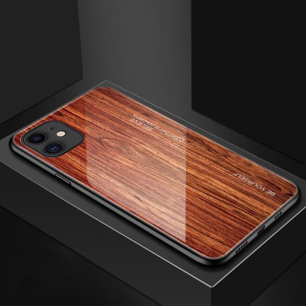 

luxury wood grain phone case for iphone xs max xr x soft tpu edge slim glass cover case for iphone xr 12 wmtgjz