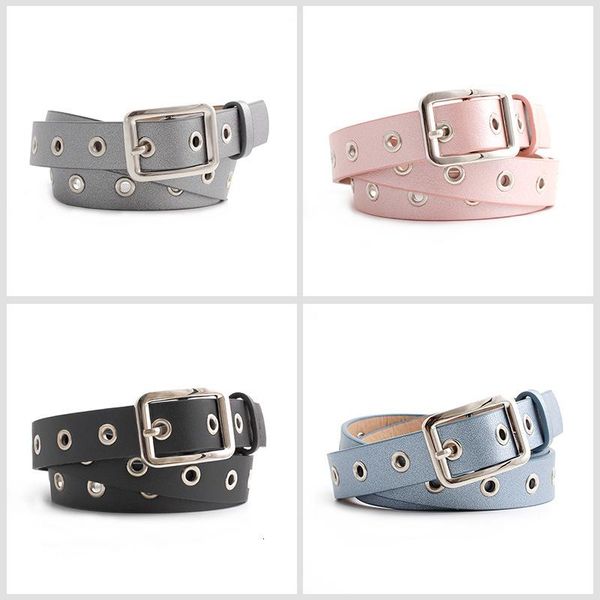 

2020 fashion women waist belt hollow rivets pu leather strap womens slim waistband female ladies accessories for jeans pants, Black;brown