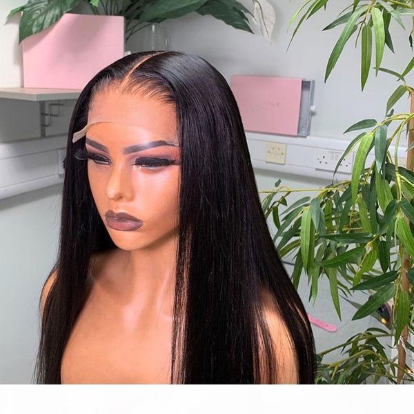

straight lace front human hair wigs for black women pre plucked hairline baby hair 13x4 250% remy human lace front wigs h, Black;brown
